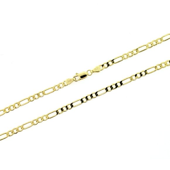 Real 10K Yellow Gold 2.5mm Figaro Link Chain Necklace 16" inch - Picture 3 of 6